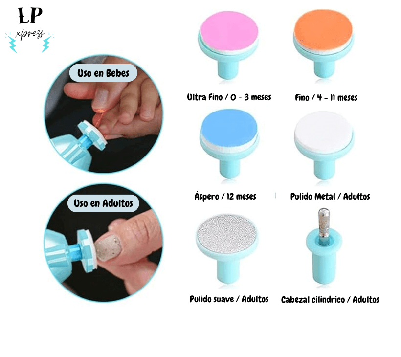 Corta uñas para Bebés con Lima y Pulidor