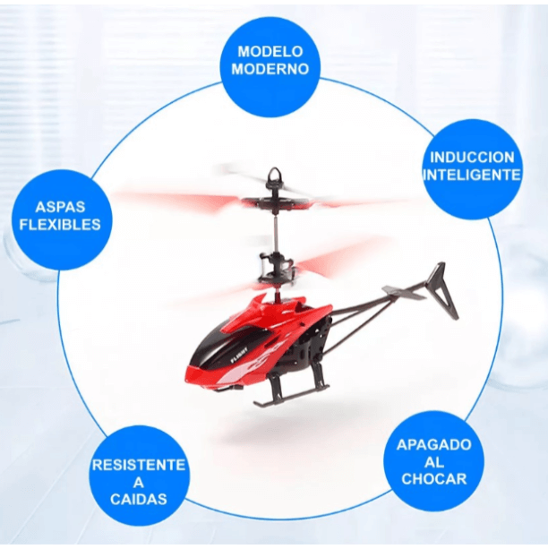 Helicóptero Recargable de Inducción