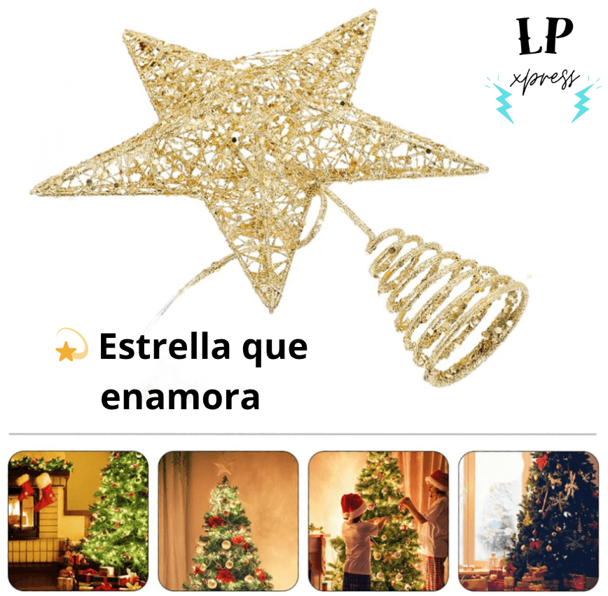 Estrella Metalizada Navideña