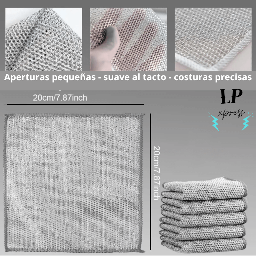 Promo - 5 Paños metálicos + 2 Pastas Limpiadora de Ollas