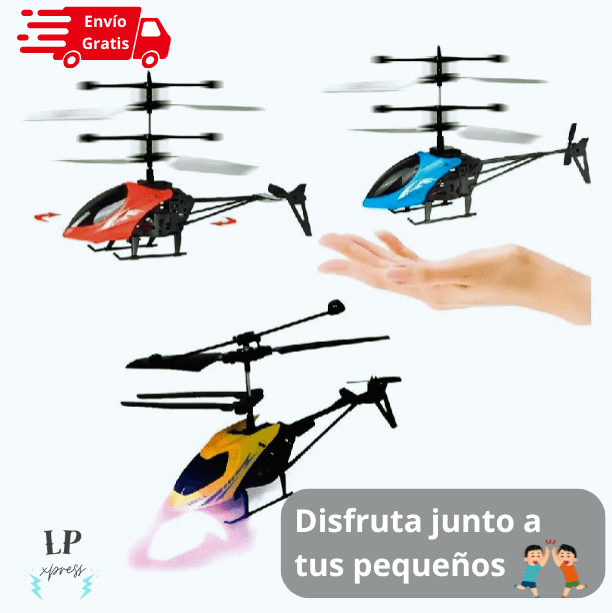 Helicóptero Recargable de Inducción