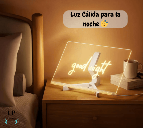 Pizarra Acrílica LED + Lápices