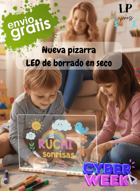 Pizarra Acrílica LED + Lápices